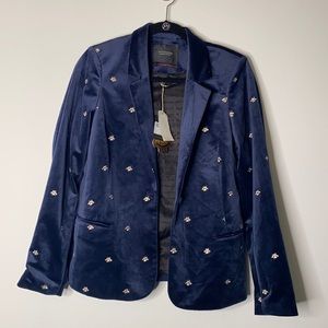 Scotch & Soda / Maison Scotch Navy/Gold Bee Blazer!